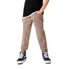 Calça Infantil Masculina Malwee Sarja Jogger Marrom Kaki