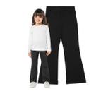 Calça Infantil Menina Bailarina Flare Escolar Fitness