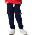 Calça Infantil Menina Bolso Cargo Molecotton Marinho