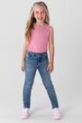 Calça infantil menina em jeans Brandili