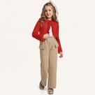Calça Infantil Menina Wide Leg Caramelo - Fakini