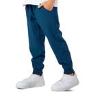 Calça Infantil Menino Escolar Microfibra Stretch Marinho