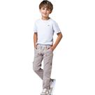 Calça Infantil Menino Mania Kids Jogger com Ribana cor Areia