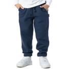 Calça Infantil Menino Moletom Básica Lisa Inverno Azul