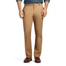 Calça IZOD American Chino Flat Front Slim Fit para homens, cáqui