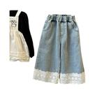 Calça Jeans Azul Para Meninas De 2 a 7 Anos, Calça Casual De Verão, Moda Coreana, Decoração De Calça Jeans Azul Para Meninas De 2 a 7 Anos, Calça Casual De Verão, Moda Coreana, Decoração De