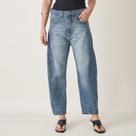 Calça Jeans Barrel com Recortes