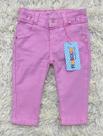 Calça Jeans Bêbe Menino Menina Colorida Tamanho Único com Ajuste na Cintura