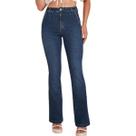 Calça jeans bootcut modeladora lycra, cris jeans 3754
