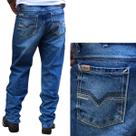 Calça Jeans Bordado Marrom e Bege Brand Western Calça Jeans Bordado Marrom e Bege Brand Western