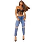 Calça Jeans Boyfriend com Logomania Pit Bull - 67368