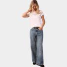 Calça Jeans Calvin Klein Wide Leg Feminina Calça Jeans Calvin Klein Wide Leg Feminina