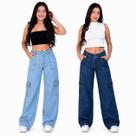 calça jeans cargo wed leg dois bolsos laterais juvenil feminina tendencia estilo blogueirinha para meninas tecido premium do 10 ao 16 calça jeans cargo wed leg dois bolsos laterais juvenil feminina tendencia estilo blogueirinha para meninas tecido premium do 10 ao 16