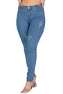 Calça Jeans Claro Feminina Skinny Cintura Alta