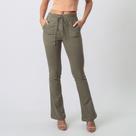 Calça Jeans Color Jogger Flare Bolso Utilitário