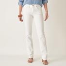 Calça Jeans Color Reta Confort Cintura Média Branca