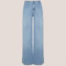 Calça Jeans Dudalina Wide Leg Mid Pr26 Azul Feminino
