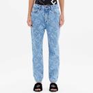 Calça Jeans Easy Lança Perfume Mom High Ou25 Azul Feminino