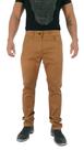 Calça Jeans Em Sarja Caramelo, Premium Slim Fit Com Elastano
