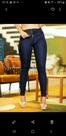 Calça Jeans Escura Com Cinta Tamanho 36
