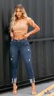 Calça jeans escuro skinny