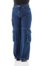 Calça Jeans Feminina Arauto Wide Cargo