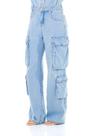 Calça Jeans Feminina Arauto Wide Leg Super Cargo