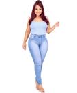 Calça Jeans Feminina azul cintura alta basica