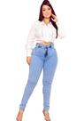 Calça Jeans Feminina azul cintura alta