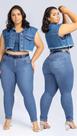 Calça jeans feminina azul clara tamanho 42