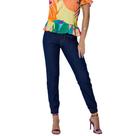 Calça Jeans Feminina Barra Elástico