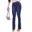 Calça Jeans Feminina Boot Cut Flare Lisa Dia a Dia