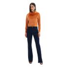 Calça Jeans Feminina Boot Cut Rubi Flor De Lis
