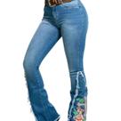 Calça Jeans Feminina Bordada e com Brilhos Bill Way 727 Calça Jeans Feminina Bordada e com Brilhos Bill Way 727