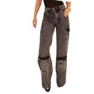 Calça Jeans Feminina Cargo Levanta Bumbum Cintura Alta 100%