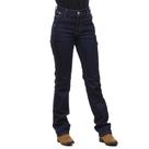 Calça Jeans Feminina Carpinteira com Elastano Azul Escuro Os Vaqueiros 32223