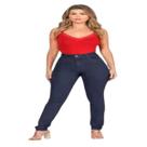Calça Jeans Feminina Cigarrete Básica Stone