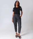 Calça Jeans Feminina Clochard Bolsos Preto-36040