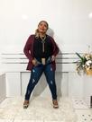 Calça jeans feminina com cinta modeladora e Lycra
