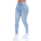 Calça jeans feminina cor azul claro tam 38 ao 46 Calça jeans feminina cor azul claro tam 38 ao 46
