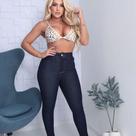 Calça jeans feminina de cintura alta
