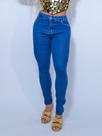 Calça jeans feminina de estilo clássico marmorizado destroyed