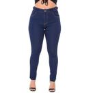 Calça jeans feminina destroyer pistolada estilo blogueira com cos trança