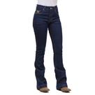 Calça Jeans Feminina Flare Azul Escuro com Elastano Os Vaqueiros 32567
