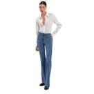 Calça Jeans Feminina Flare Barra Desfiada Lez A Lez