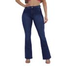 Calça Jeans Feminina Flare Modelo Básica Comfort