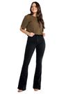Calça jeans feminina flare preta fit for me lunender 20858