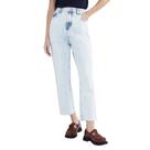 Calça Jeans Feminina Hering Reta Cropped Azul Clara - H9KH1B