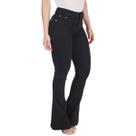 Calça Jeans Feminina HNO Petit Flare Preto Linha Gold