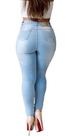Calça Jeans Feminina Hot Pants Cintura Alta Com Elastano Calça Jeans Feminina Hot Pants Cintura Alta Com Elastano